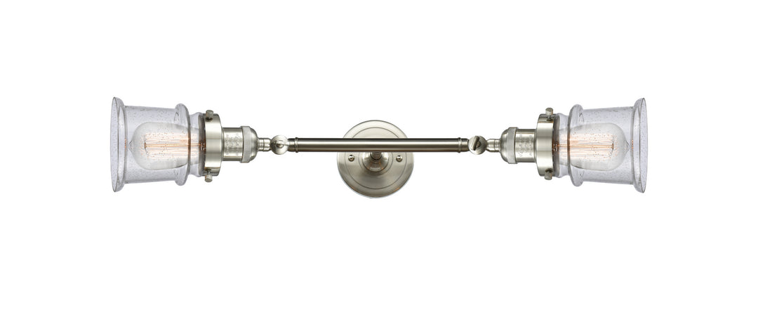 Innovations Franklin Restoration 208L-SN-G184S Bath Vanity Light 6 in. wide - Brushed Satin Nickel