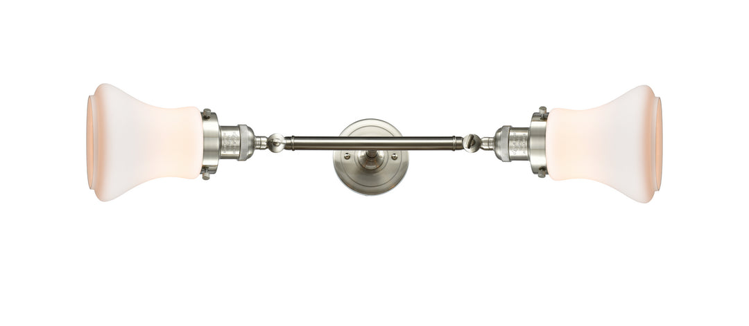 Innovations Franklin Restoration 208L-SN-G191 Bath Vanity Light 7 in. wide - Brushed Satin Nickel