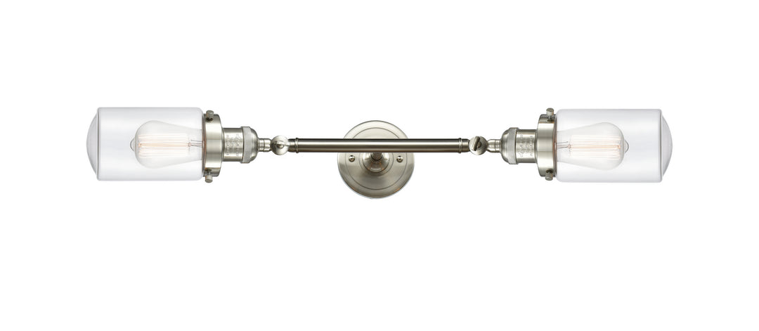 Innovations Franklin Restoration 208L-SN-G312 Bath Vanity Light 5 in. wide - Brushed Satin Nickel