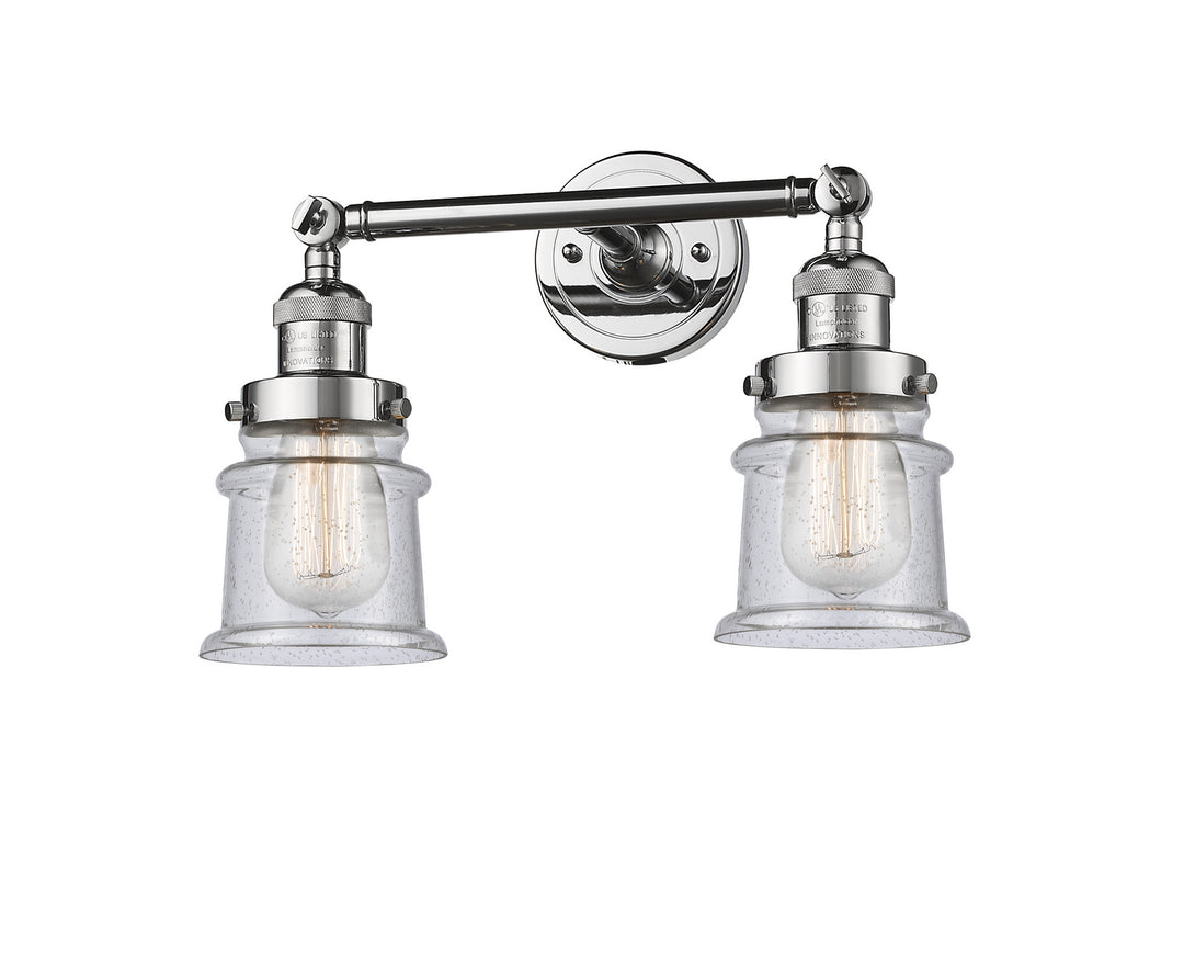 Innovations Franklin Restoration 208-PC-G184S Bath Vanity Light 17 in. wide - Polished Chrome