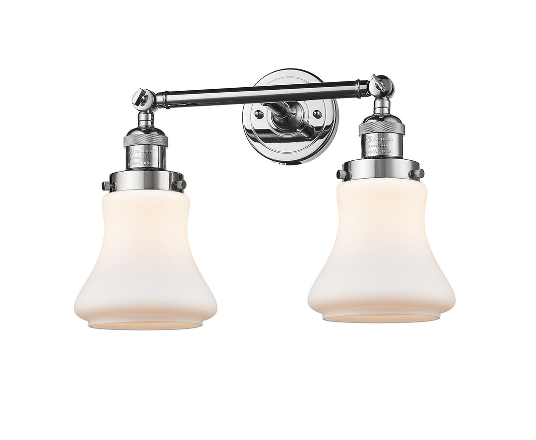 Innovations Franklin Restoration 208-PC-G191 Bath Vanity Light 17 in. wide - Polished Chrome