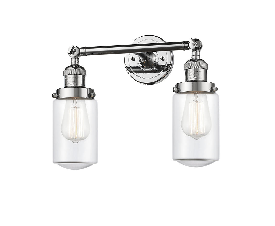 Innovations Franklin Restoration 208-PC-G312 Bath Vanity Light 14 in. wide - Polished Chrome
