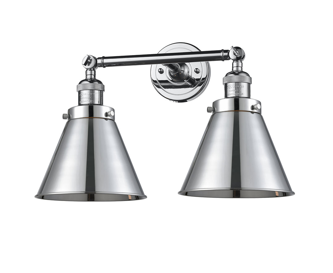 Innovations Franklin Restoration 208-PC-M13-PC Bath Vanity Light 18 in. wide - Polished Chrome