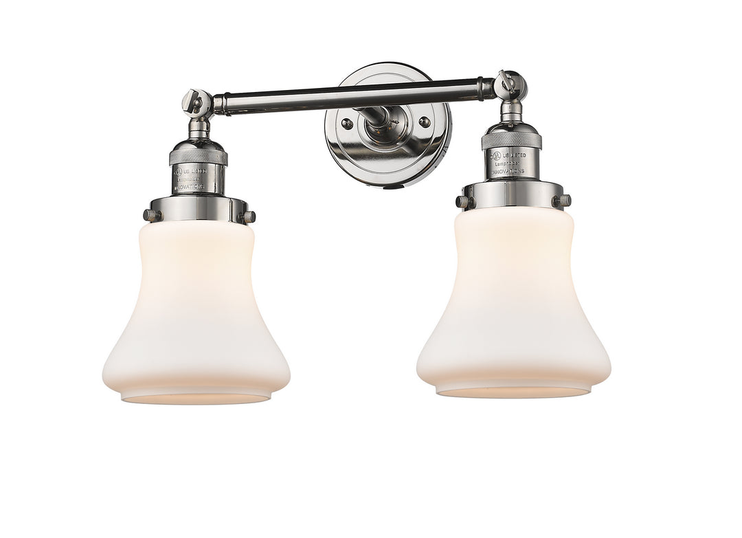 Innovations Franklin Restoration 208-PN-G191 Bath Vanity Light 17 in. wide - Polished Nickel