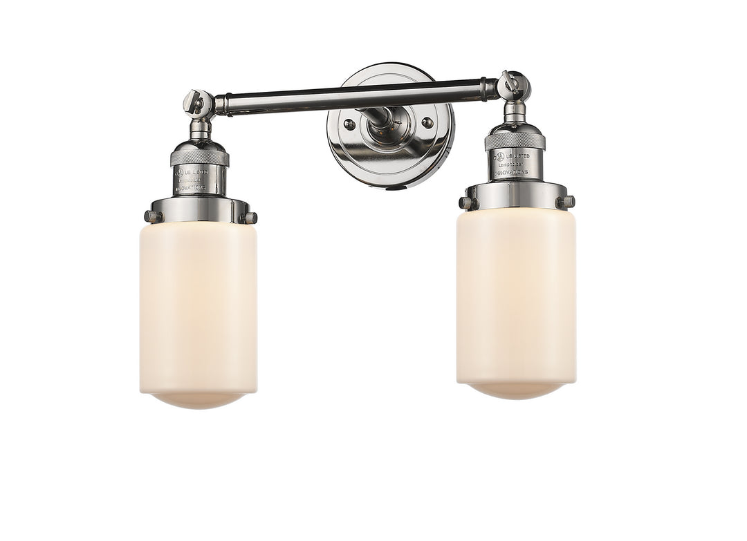Innovations Franklin Restoration 208-PN-G311 Bath Vanity Light 14 in. wide - Polished Nickel