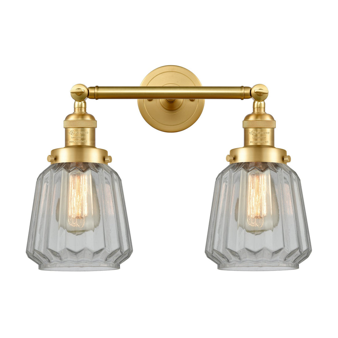 Innovations Franklin Restoration 208-SG-G142 Bath Vanity Light 16 in. wide - Satin Gold