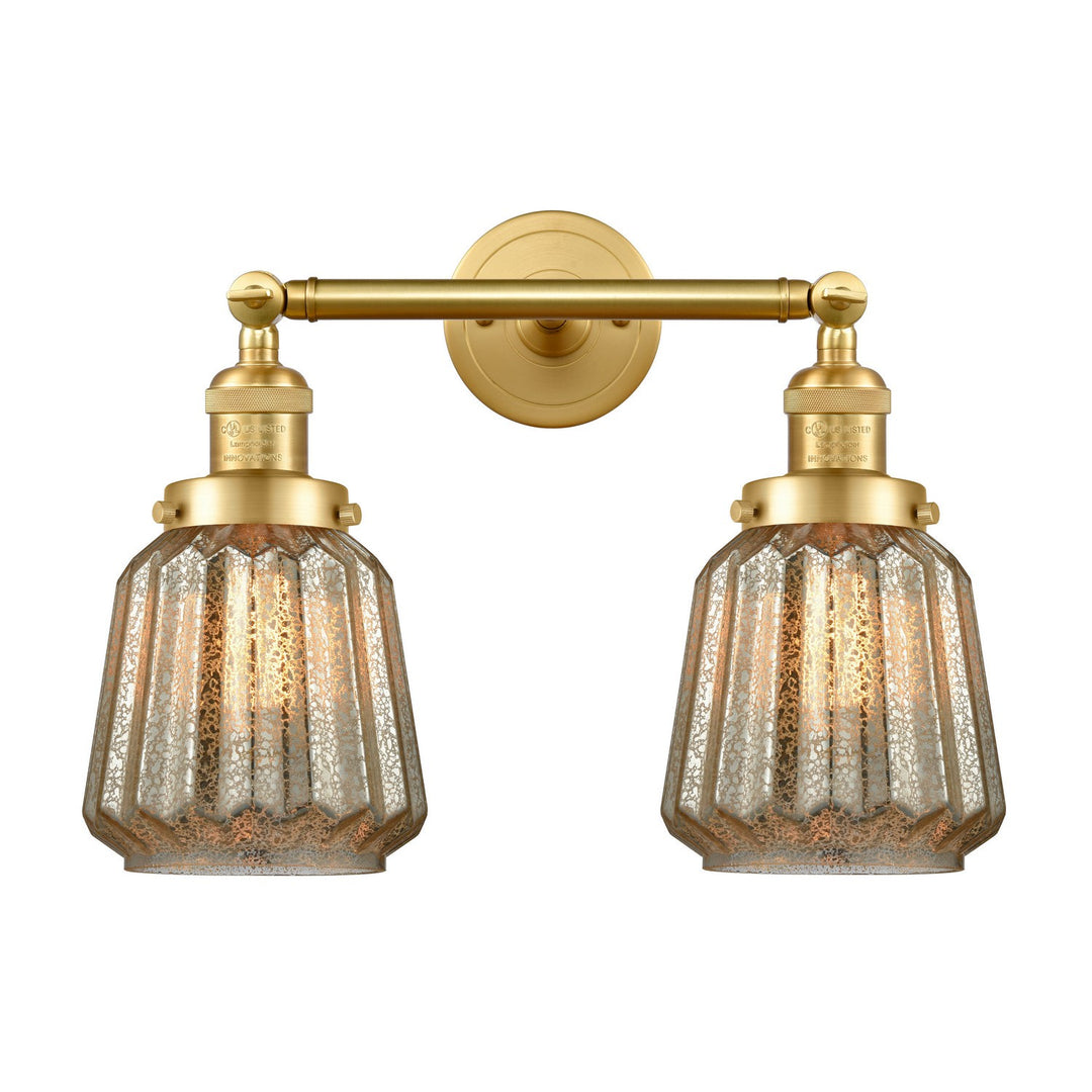 Innovations Franklin Restoration 208-SG-G146 Bath Vanity Light 16 in. wide - Satin Gold