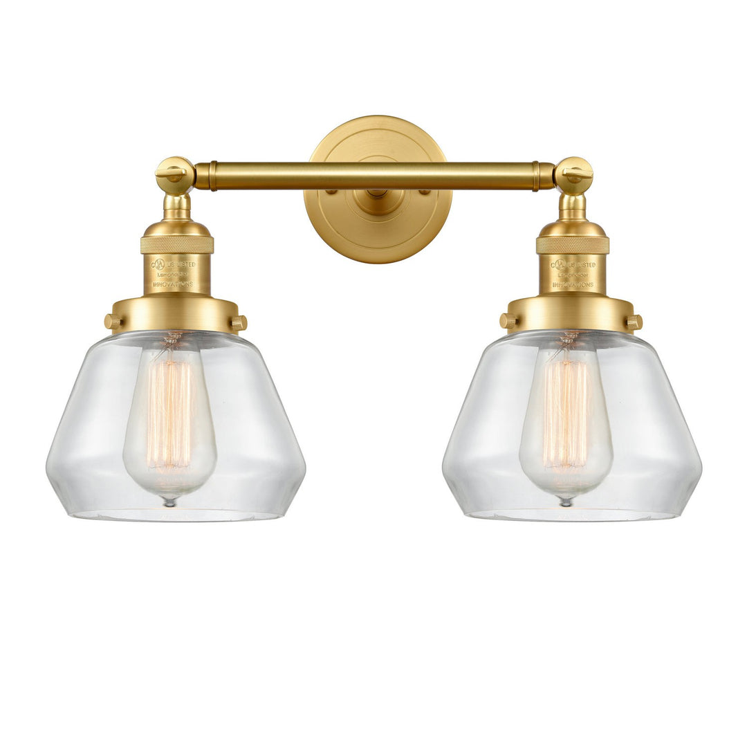 Innovations Franklin Restoration 208-SG-G172 Bath Vanity Light 17 in. wide - Satin Gold