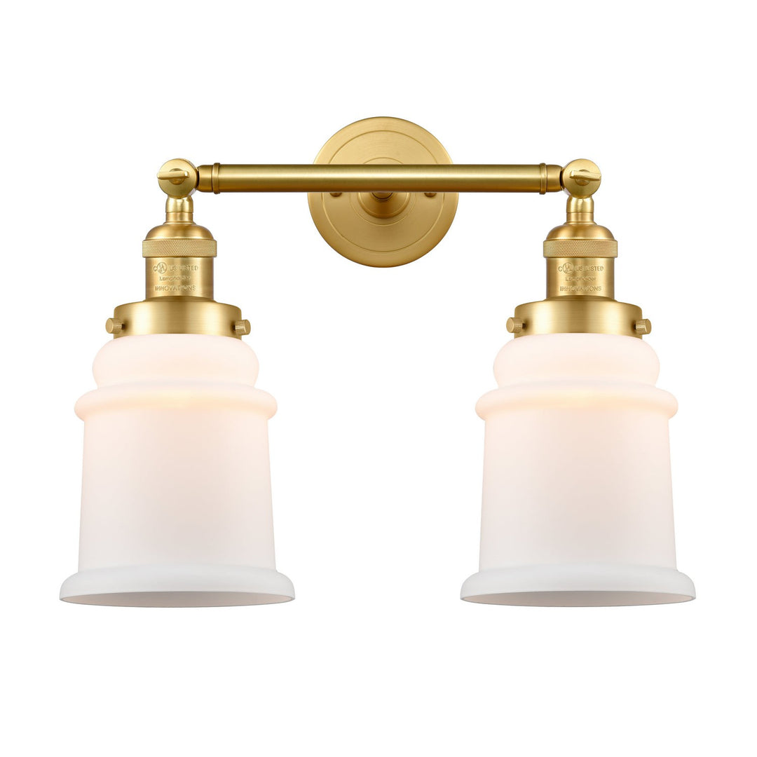 Innovations Franklin Restoration 208-SG-G181 Bath Vanity Light 17 in. wide - Satin Gold