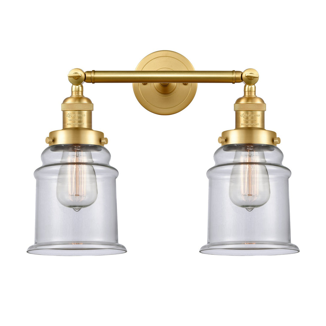 Innovations Franklin Restoration 208-SG-G182 Bath Vanity Light 17 in. wide - Satin Gold