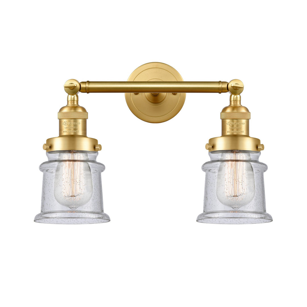 Innovations Franklin Restoration 208-SG-G184S Bath Vanity Light 17 in. wide - Satin Gold