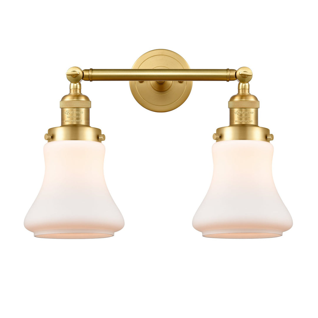 Innovations Franklin Restoration 208-SG-G191 Bath Vanity Light 17 in. wide - Satin Gold