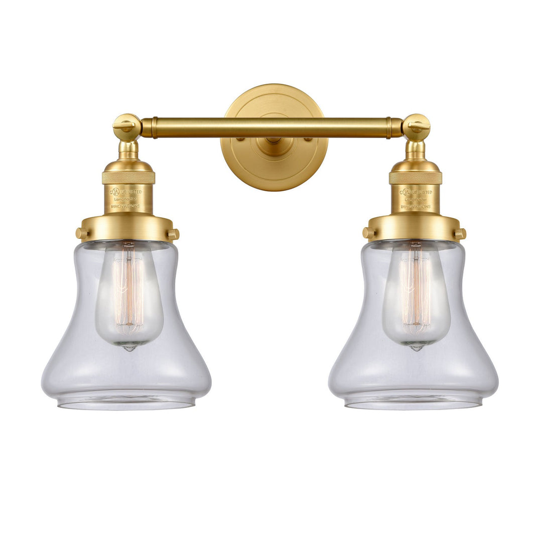 Innovations Franklin Restoration 208-SG-G192 Bath Vanity Light 17 in. wide - Satin Gold