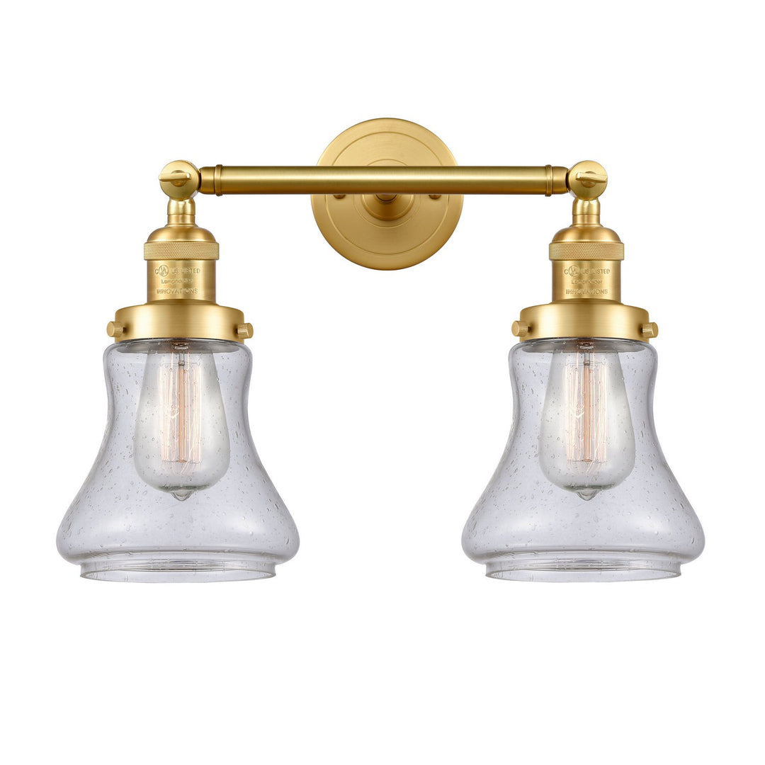 Innovations Franklin Restoration 208-SG-G194 Bath Vanity Light 17 in. wide - Satin Gold