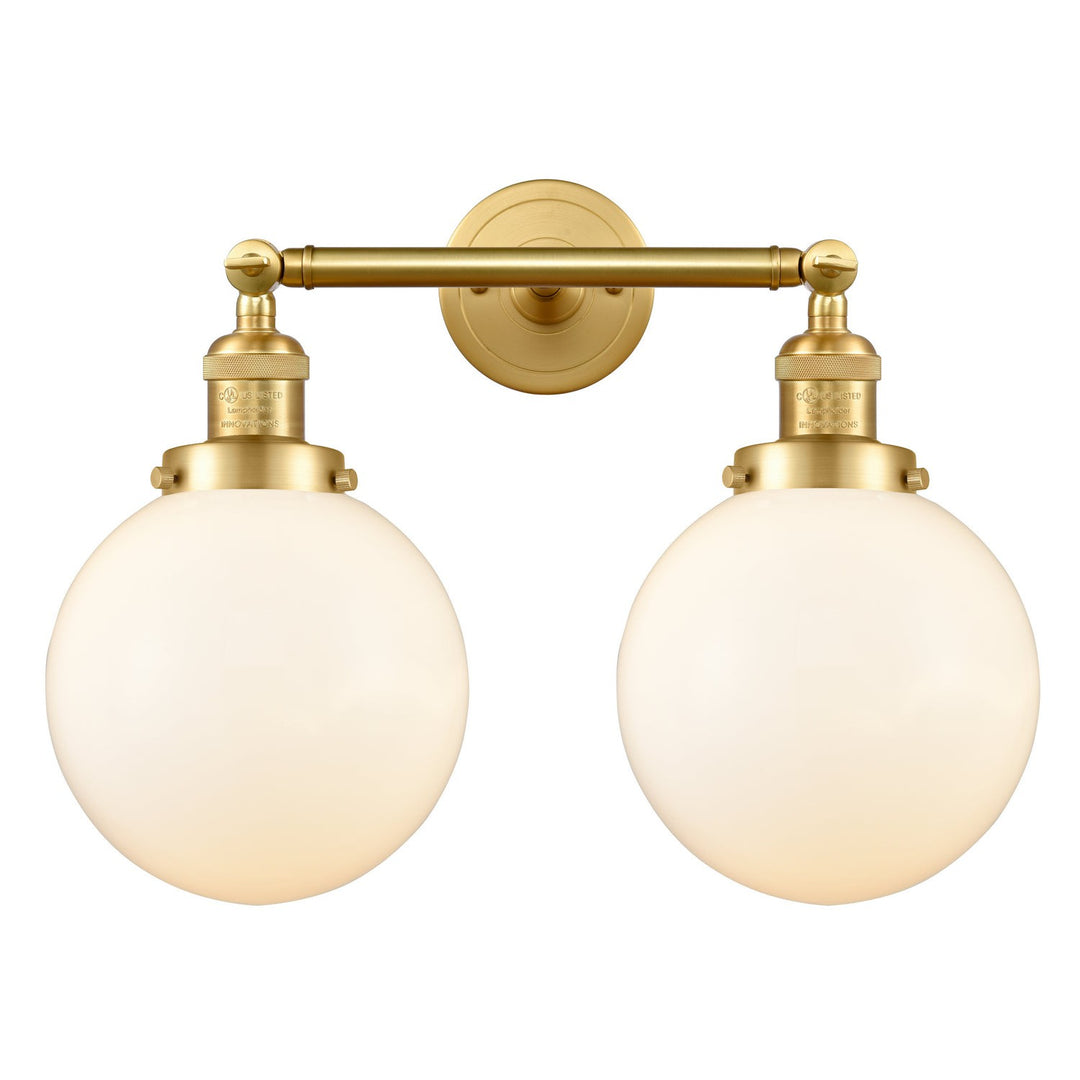 Innovations Franklin Restoration 208-SG-G201-8 Bath Vanity Light 19 in. wide - Satin Gold