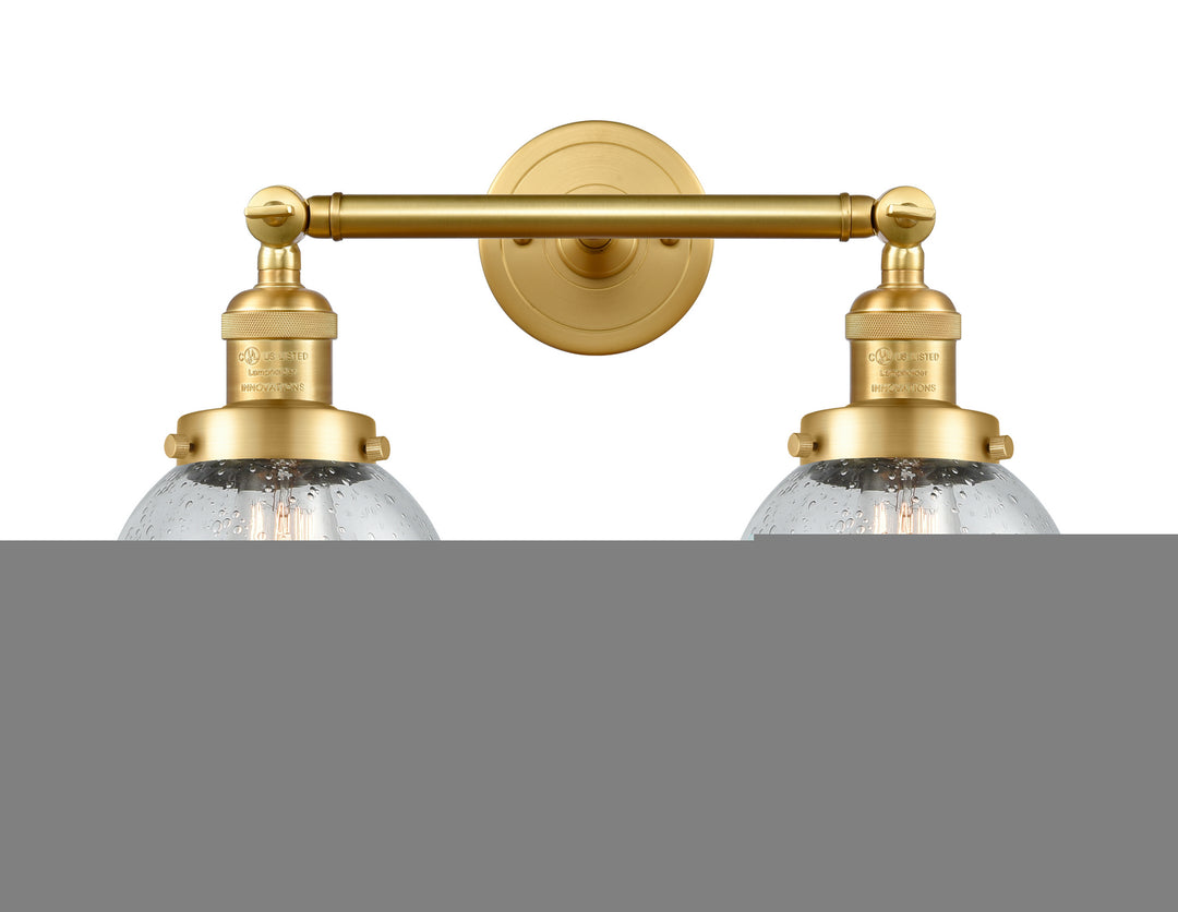 Innovations Franklin Restoration 208-SG-G204-6 Bath Vanity Light 17 in. wide - Satin Gold