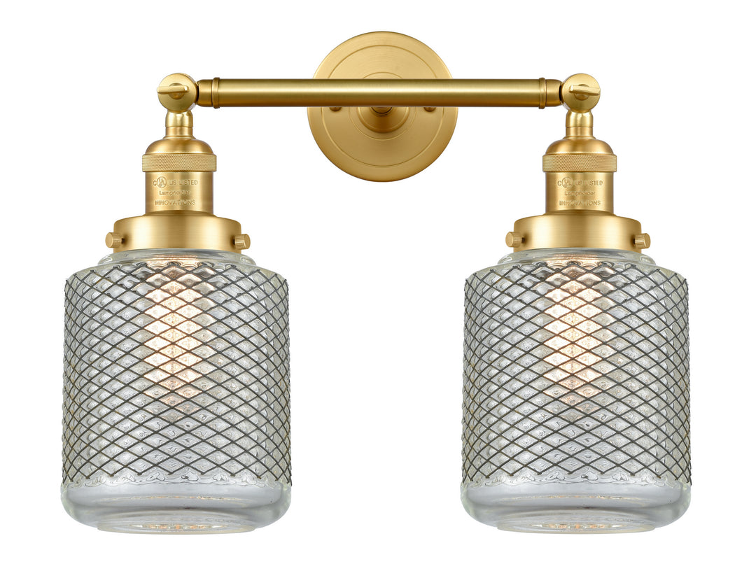 Innovations Franklin Restoration 208-SG-G262 Bath Vanity Light 16 in. wide - Satin Gold