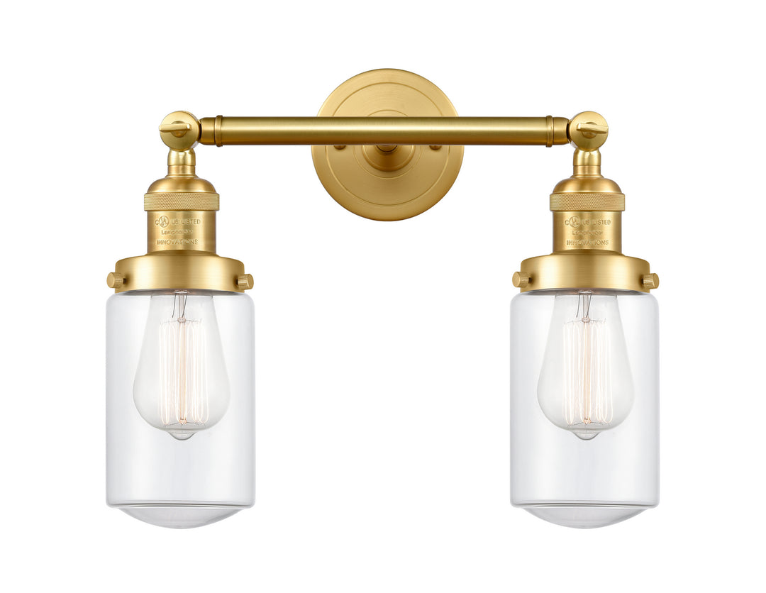 Innovations Franklin Restoration 208-SG-G312 Bath Vanity Light 14 in. wide - Satin Gold