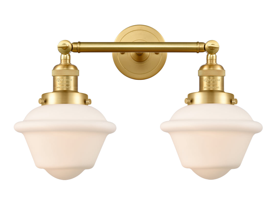 Innovations Franklin Restoration 208-SG-G531 Bath Vanity Light 17 in. wide - Satin Gold