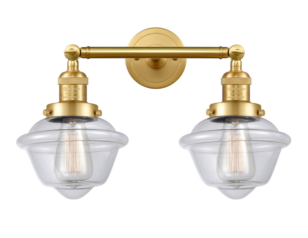 Innovations Franklin Restoration 208-SG-G532 Bath Vanity Light 17 in. wide - Satin Gold