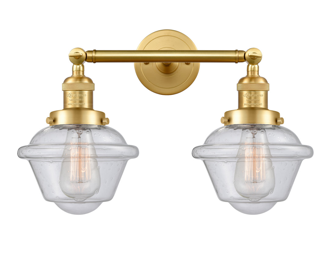 Innovations Franklin Restoration 208-SG-G534 Bath Vanity Light 17 in. wide - Satin Gold