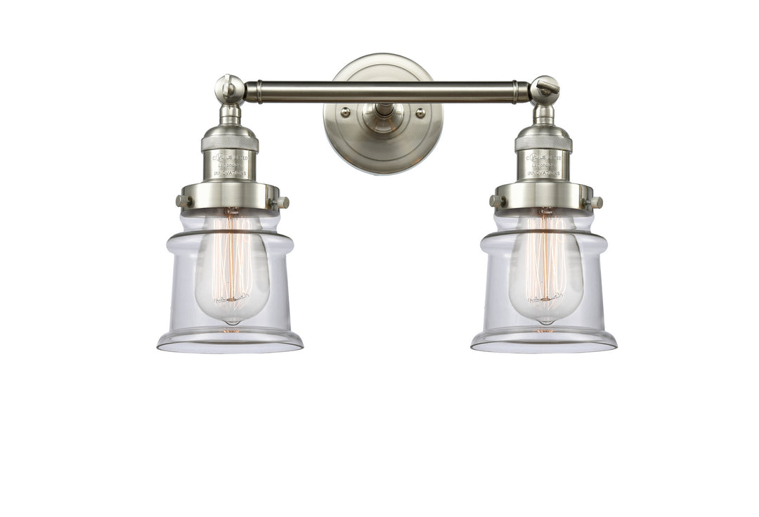 Innovations Franklin Restoration 208-SN-G182S Bath Vanity Light 17 in. wide - Brushed Satin Nickel