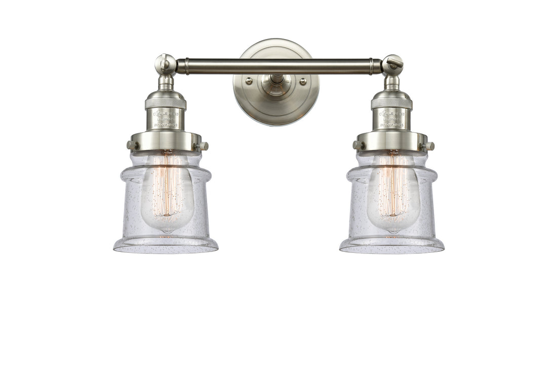 Innovations Franklin Restoration 208-SN-G184S Bath Vanity Light 17 in. wide - Brushed Satin Nickel