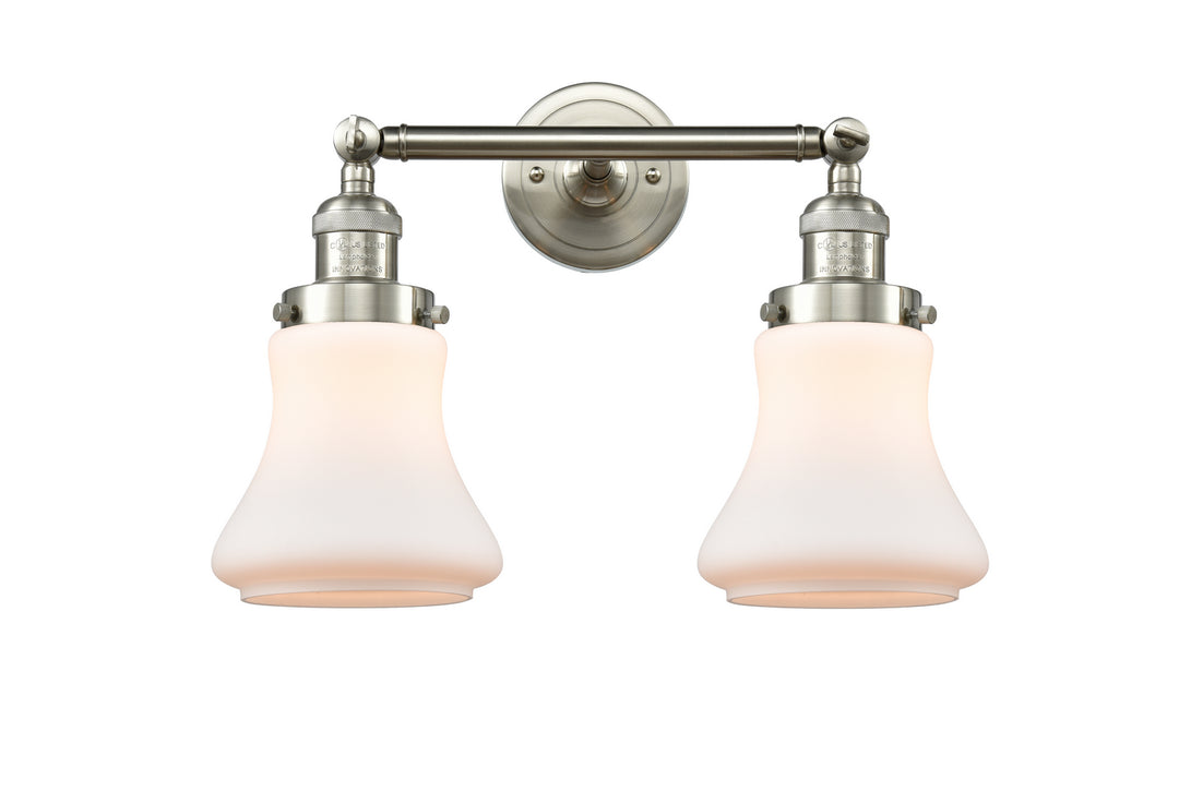 Innovations Franklin Restoration 208-SN-G191 Bath Vanity Light 17 in. wide - Brushed Satin Nickel