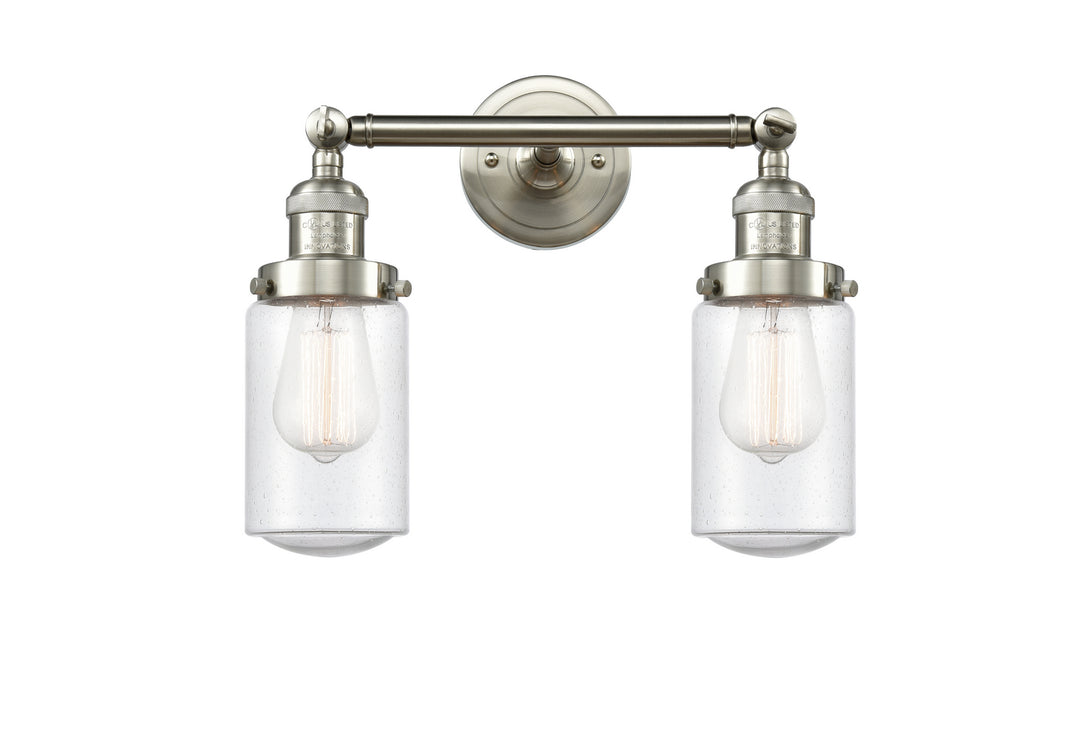 Innovations Franklin Restoration 208-SN-G314 Bath Vanity Light 14 in. wide - Brushed Satin Nickel