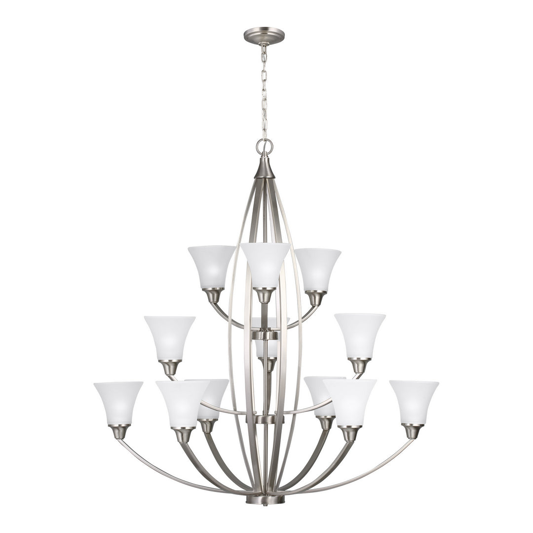 Visual Comfort Studio Metcalf 3113212-962 Chandelier Light - Brushed Nickel