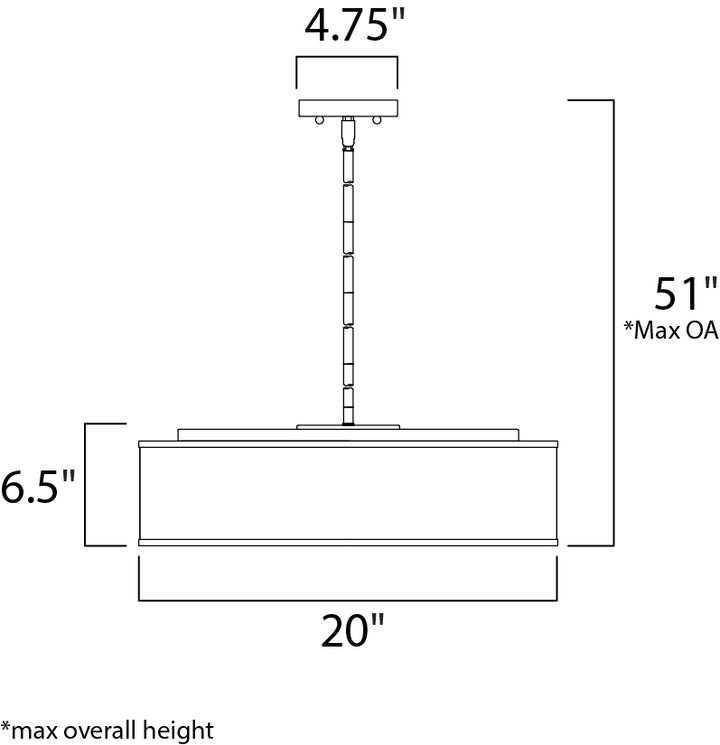 Maxim Prime 10226GCOI Pendant Light - Oil Rubbed Bronze