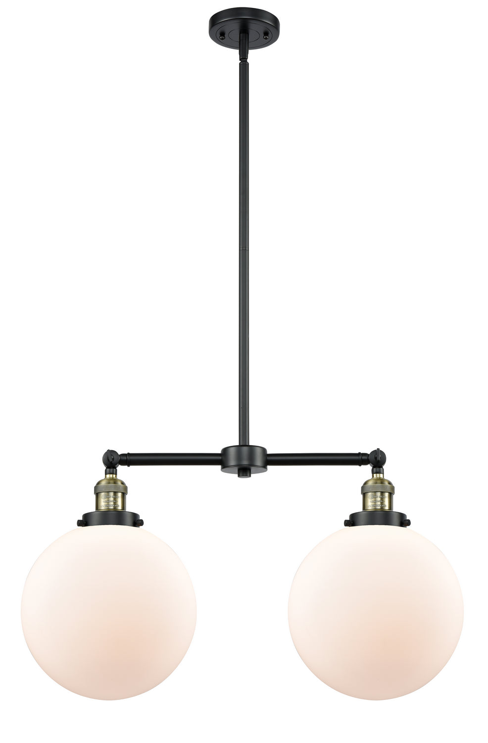 Innovations Franklin Restoration 209-BAB-G201-10 Chandelier Light - Black Antique Brass