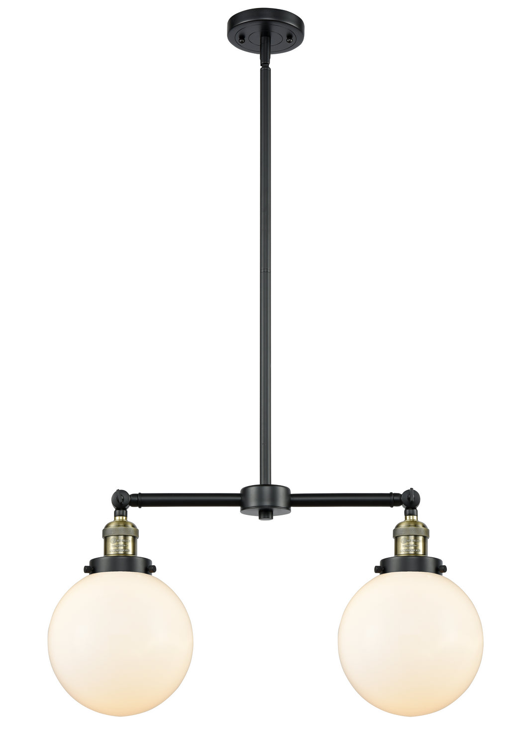 Innovations Franklin Restoration 209-BAB-G201-8 Chandelier Light - Black Antique Brass