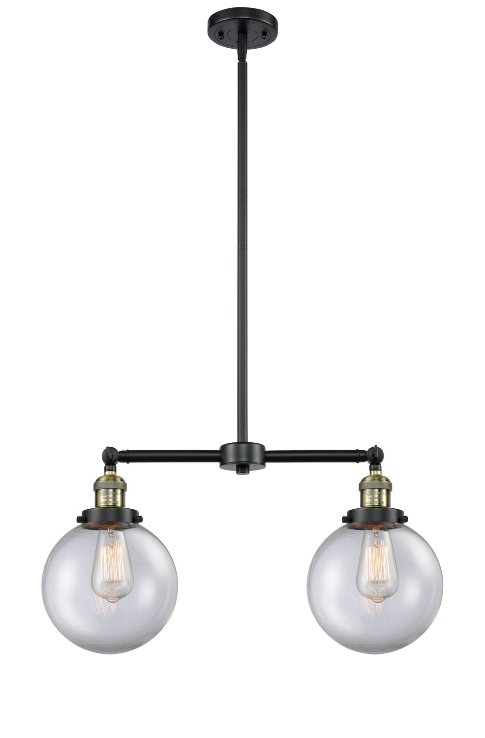 Innovations Franklin Restoration 209-BAB-G202-8 Chandelier Light - Black Antique Brass