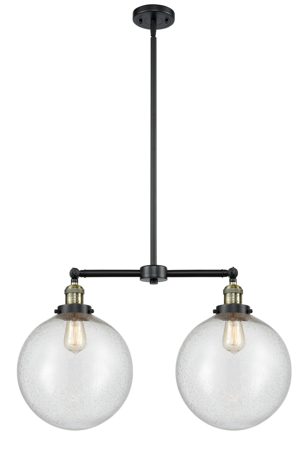 Innovations Franklin Restoration 209-BAB-G204-12 Chandelier Light - Black Antique Brass