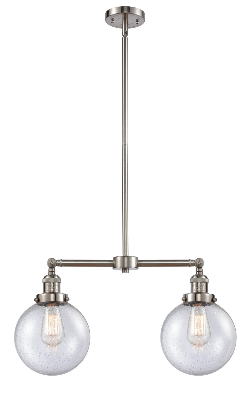 Innovations Franklin Restoration 209-SN-G204-8 Pendant Light - Brushed Satin Nickel