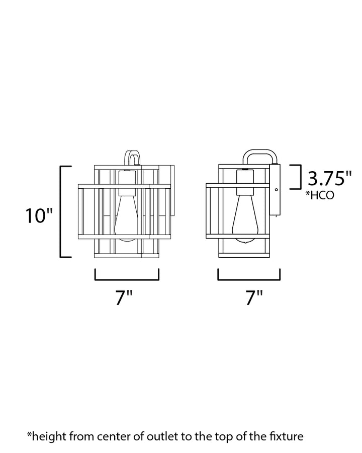 Maxim Liner 10241BKSBR Wall Sconce Light - Black / Satin Brass