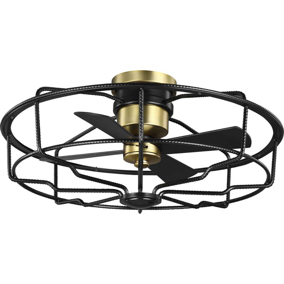 Progress Loring P250006-031 Ceiling Fan - Black, Matte Black/