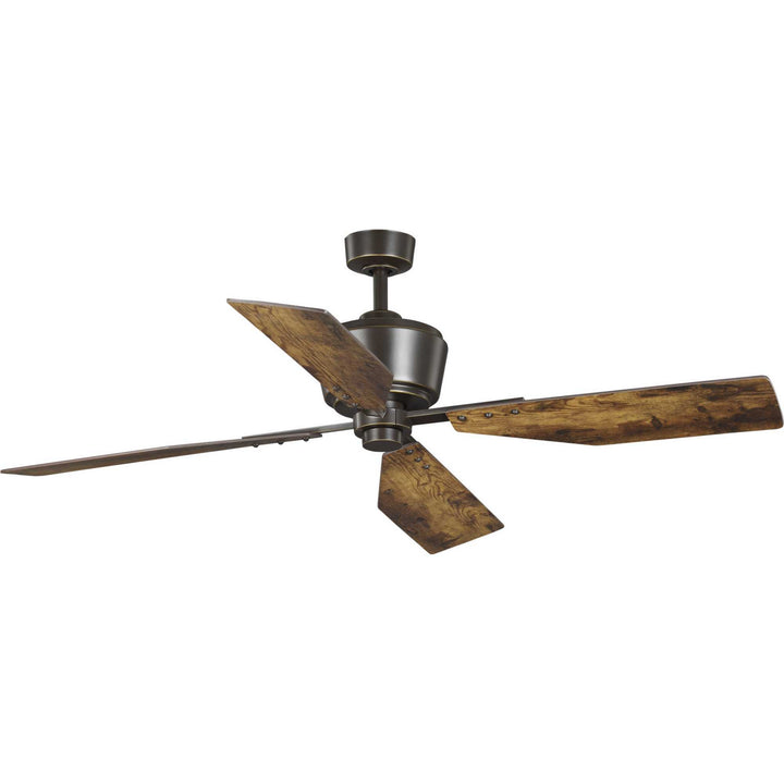 Progress Chapin P250022-108 Ceiling Fan - Oil Rubbed Bronze, Distressed Walnut/