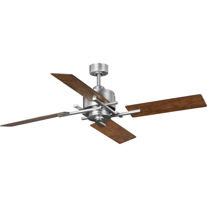 Progress Bedwin P250024-081 Ceiling Fan - Antique Nickel, Classic Walnut/