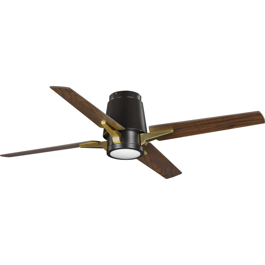 Progress Lindale P250028-129 Ceiling Fan - Architectural Bronze, Distressed Walnut/