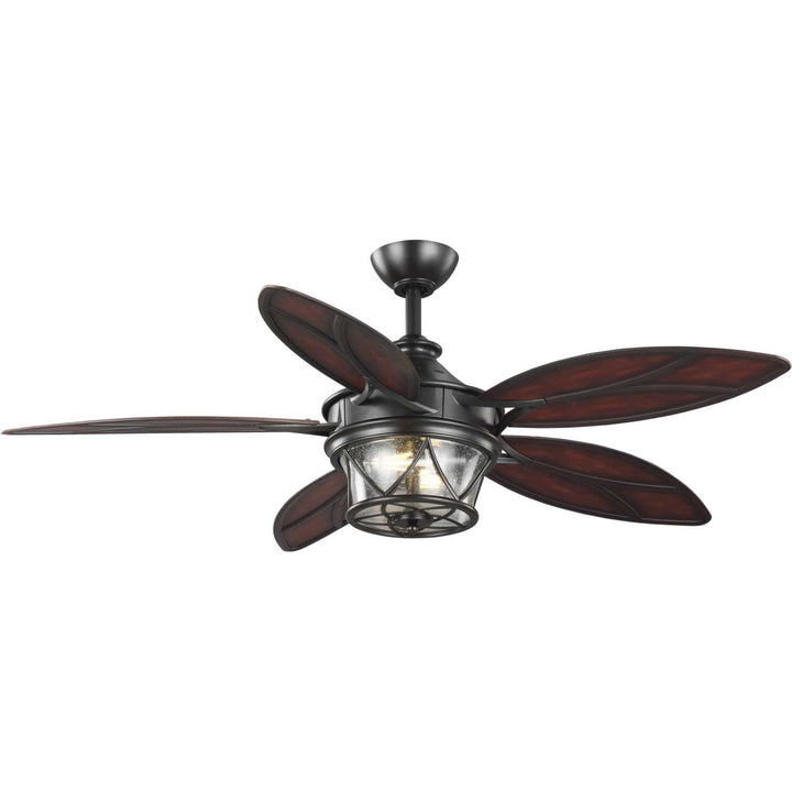 Progress Alfresco P250034-129-WB Ceiling Fan - Architectural Bronze, Dark Bamboo/