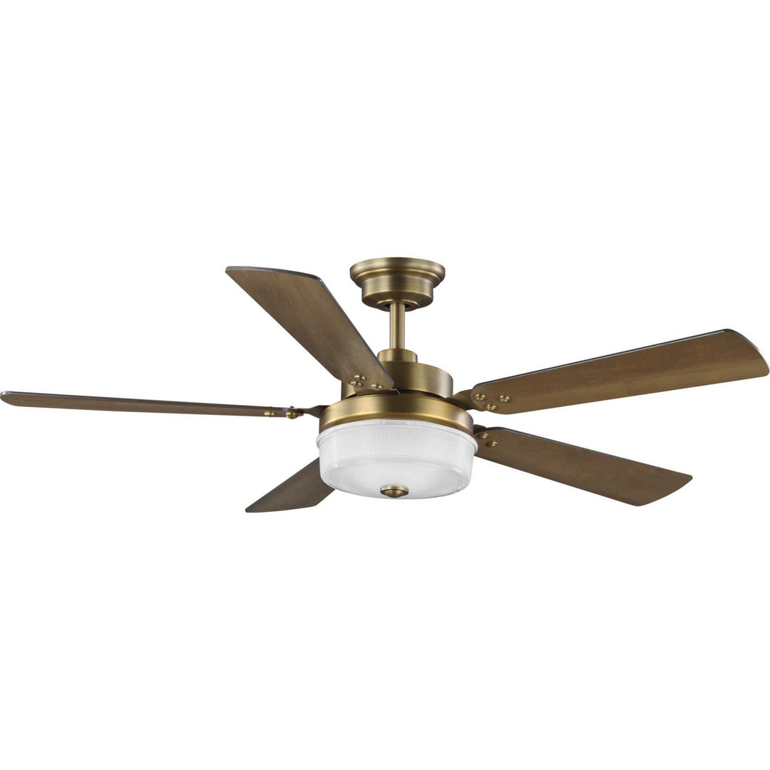 Progress Tempt P2578-16330K Ceiling Fan - Vintage Brass, Chestnut, Dark Cherry/