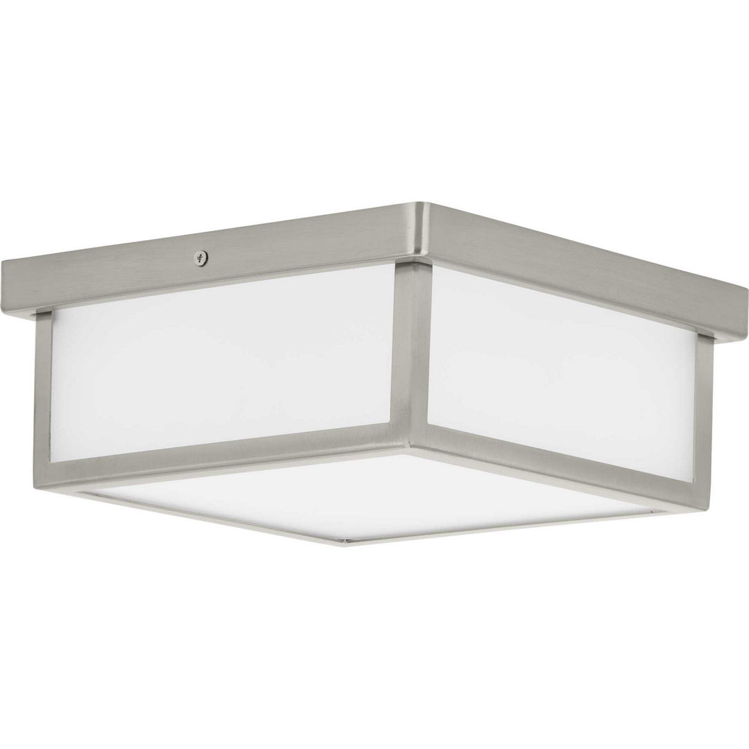 Progress Lighting P350114-009-30 Box Led Led Flush Mount Outdoor Pewter, Nickel, Silver