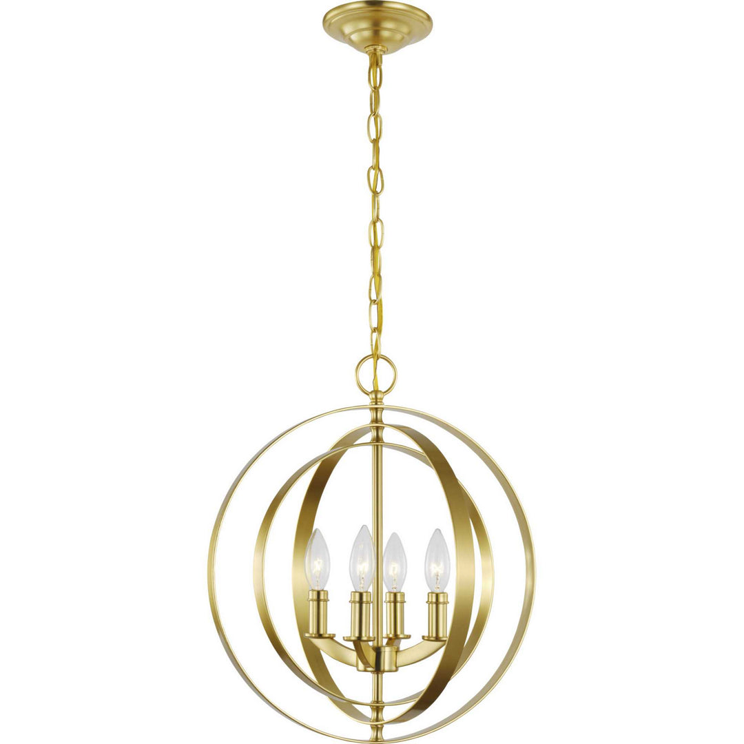 Progress Equinox P3827-12 Chandelier Light - Satin Brass
