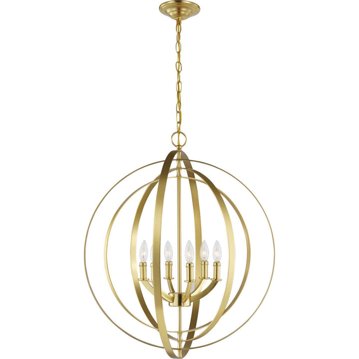 Progress Equinox P3889-12 Pendant Light - Satin Brass