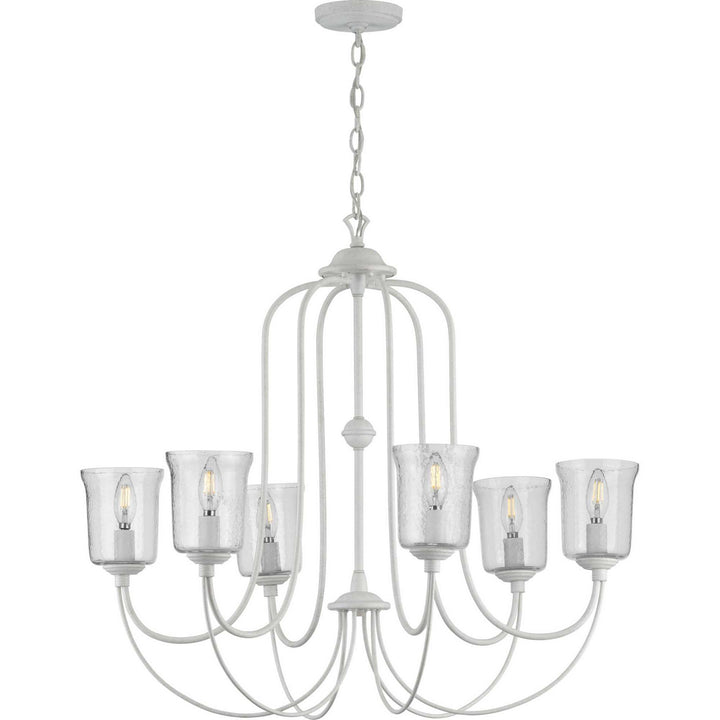 Progress Bowman P400195-151 Chandelier Light - Cottage White
