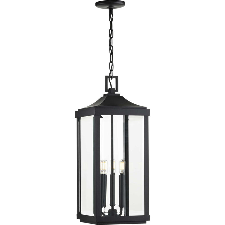Progress Lighting P550004-031 Gibbes Street Three Light Hanging Lantern Outdoor Black