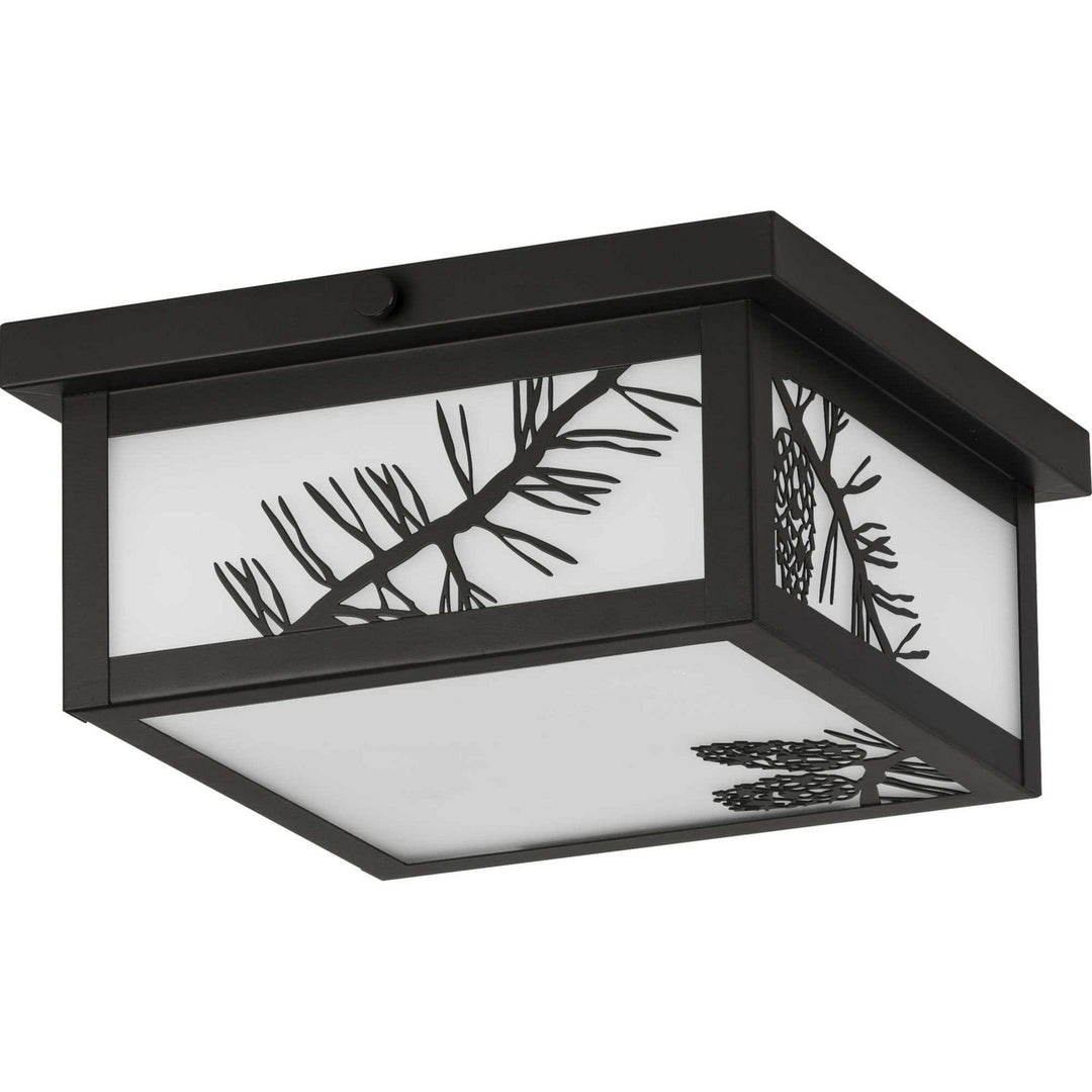 Progress Lighting P550059-020 Torrey Two Light Outdoor Flush Mount Outdoor Bronze / Dark