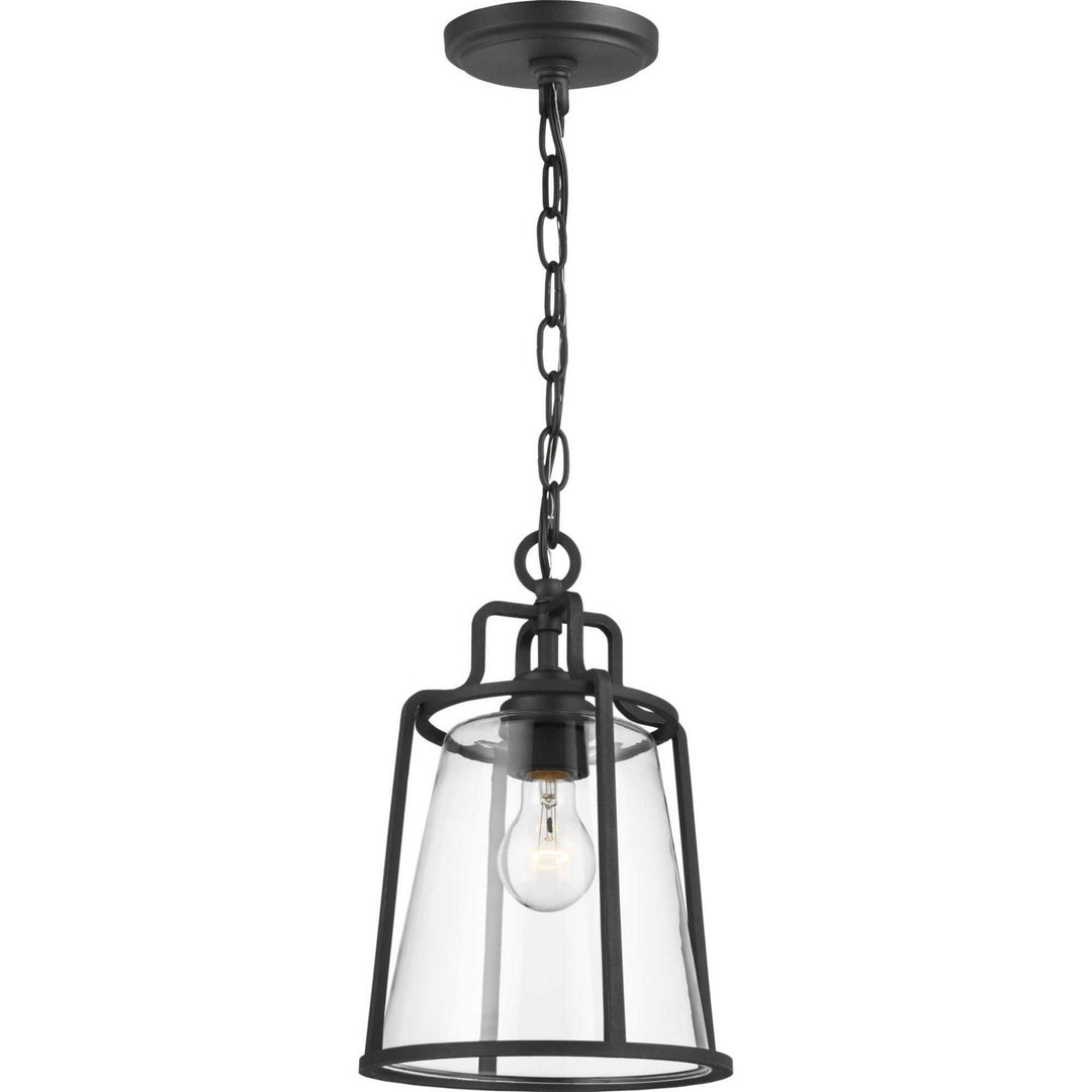 Progress Lighting P550065-031 Benton Harbor One Light Hanging Lantern Outdoor Black